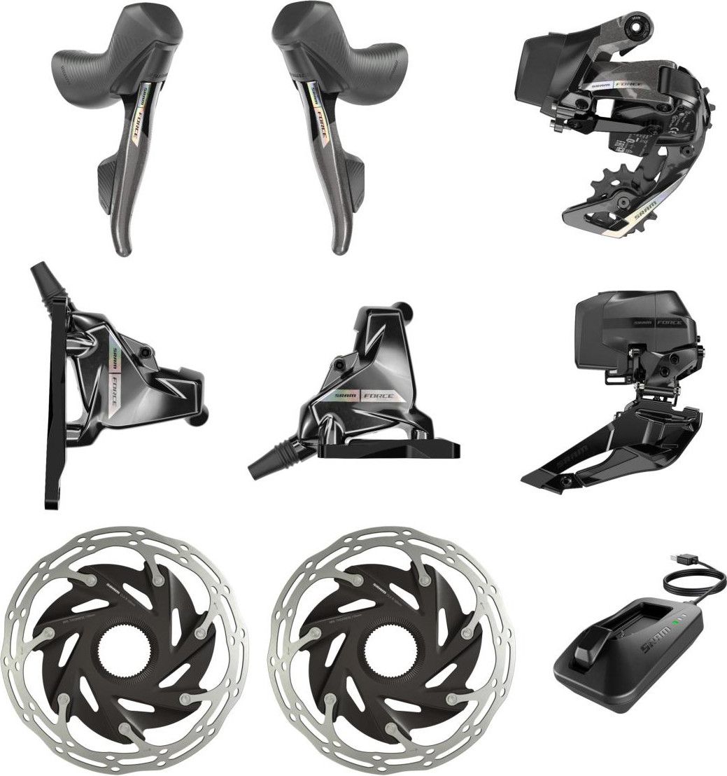 SRAM Force D2 Manovelle Carbonio - 175mm Multicolore | Compatibile DUB - Foto 2