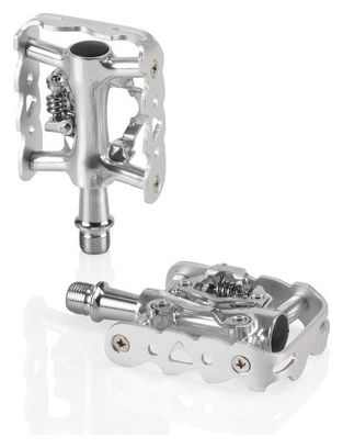 Pair of XLC PD-S20 Silver Semi-Automatic Pedals