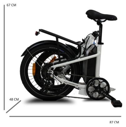 Vélo pliant électrique URBANBIKER MINI T 20' Noir - Batterie 540Wh Moteur 250W / 155-175 cm