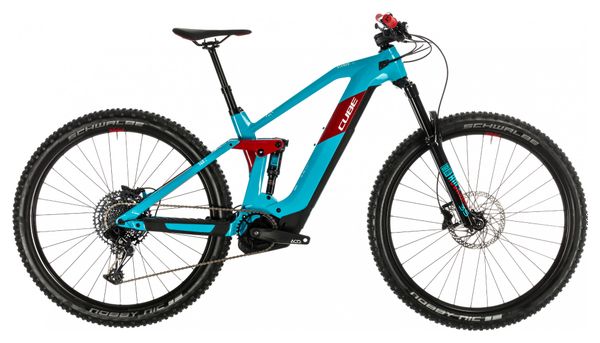 Cube Full Suspension Electric Stereo Hybrid 140 HPC Race 500 Sram NX/ SX Eagle 12s 29 Blue / Red 2020