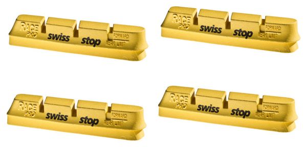 SwissStop RacePro Yellow King x4 Bremsbelageinsätze Carbonfelgen Für Campagnolo