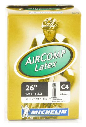 Cámara de aire Michelin C4 AirComp Latex 26x1.90 - 26x2.20 Schrader