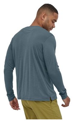 Patagonia L / S Cap Cool Merino Gray T-Shirt for Men