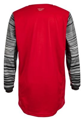 Fly Racing Kinetic Waves Kids Long Sleeve Jersey Red / Gray