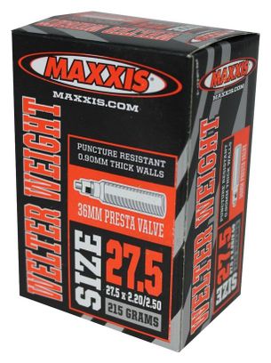 Maxxis Welter Weight MTB Tube 27.5x1.90 - 27.5x2.35 Presta Valve