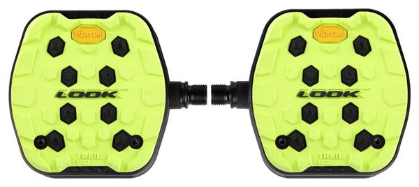 Look Trail Grip Flat Pedals Lime