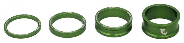 Wolf Tooth Precision Headset Spacers Kit (x4) Green