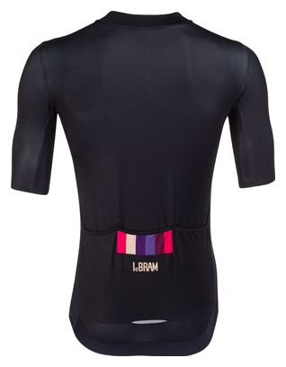 LeBram Aubisque Short Sleeve Jersey Fuschia Black Tailored Fit