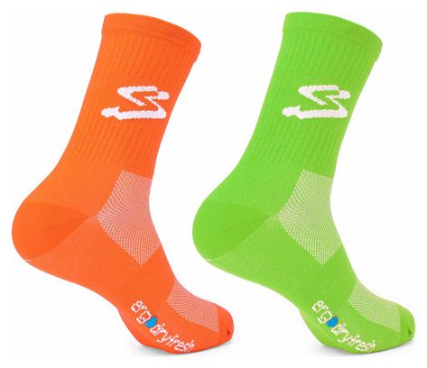 Pack of 2 Pairs Spiuk Top Ten Multicolor Socks