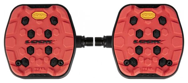 Paar Look Trail Grip Flat Pedals Red