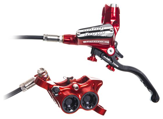 HOPE Front Brake TECH 3 E4 Red Edition Standard Hose - Without Rotor