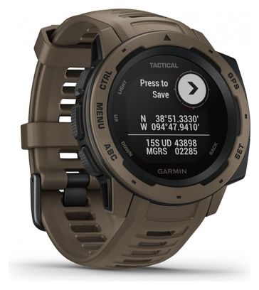 Montre GPS Garmin Instinct - Tactical Edition Beige Coyote