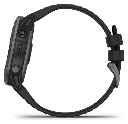 Garmin fenix 6X Pro Sapphire GPS Watch Carbon Grey DLC with Black Band