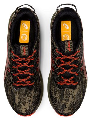 Asics Fuji Lite 3 Khaki Orange Running Shoes