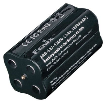 Batterie compatible avec la lampe de poche Fenix LR40R LED  Bloc-batterie Fenix ARB-L37-12000 LiIon pour LR40R