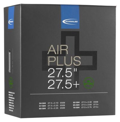 Cámara Schwalbe Air Plus 27.5 Plus AV21 + Válvula Shrader de 40 mm