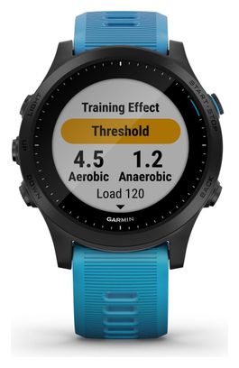 Montre GPS Garmin Forerunner 945 Pack Triathlon Noir avec Bracelet en Silicone Bleu