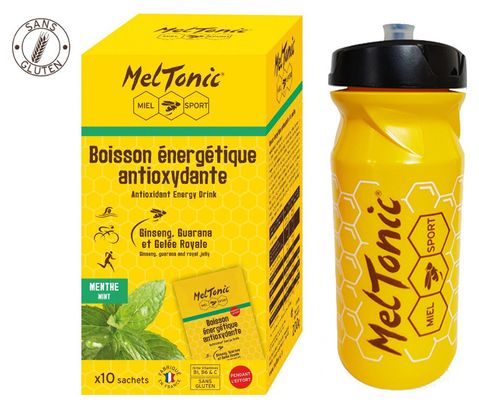 Boisson énergétique Meltonic Antioxydant Menthe 10 sachets + Bidon 600mL