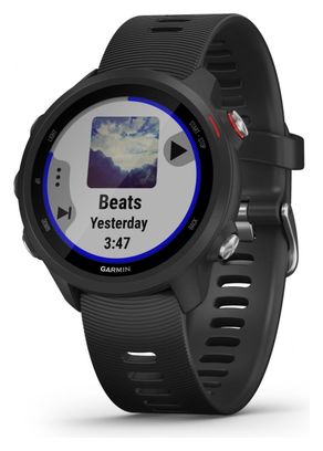 Montre GPS Garmin Forerunner 245 Music Noir avec Bracelet en Silicone Noir
