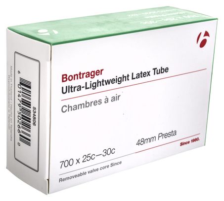 BONTRAGER Tube Ultra Lite Latex 700x25-25C Valve Presta 48mm