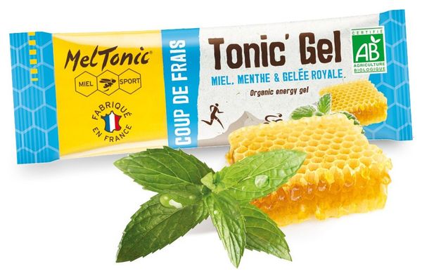 Batch of 6 Energy Gel Meltonic Tonic' Gel Bio Coup de Frais Honey / Mint 6x20g