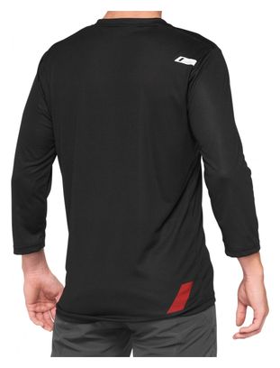 100% Airmatic Jersey 3/4 Sleeves Jersey Black / Red