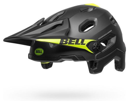 Bell Super DH Mips Helm mit abnehmbarem Kinnriemen Matt Schwarz Neon Grün 2021