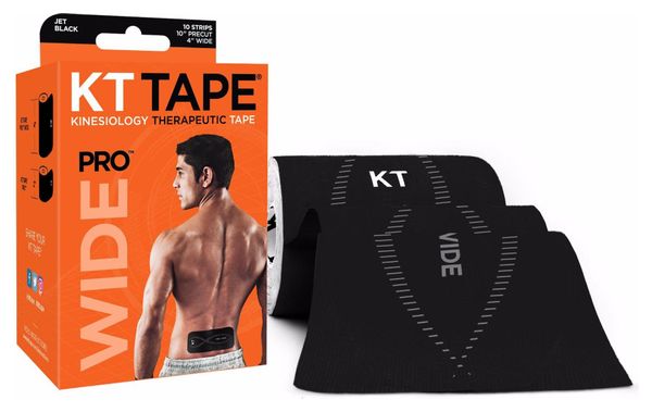 KT TAPE Roll precut tape PRO Wide Black 10 tapes