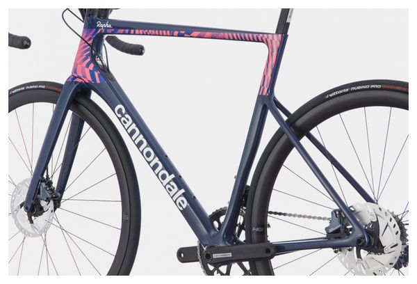 Bicicleta de carretera Cannondale SuperSix EVO Hi-MOD Disc Ultegra Shimano Ultegra 11S 700 mm Azul Rosa Team Replica