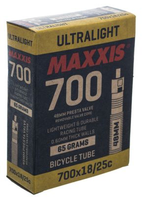 Maxxis Ultralight Tube 700x18c - 700x25c Presta Valve 48mm