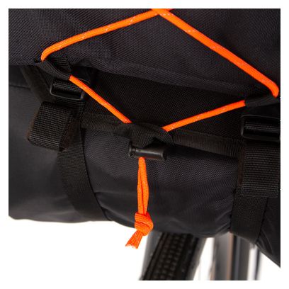 Sacoche de Guidon Restrap Bar Bag Holster avec Sac Étanche / 14 + 3 L / Noir Orange