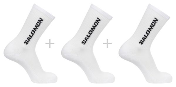 Salomon Everyday Crew 3-Pair Socks White Unisex