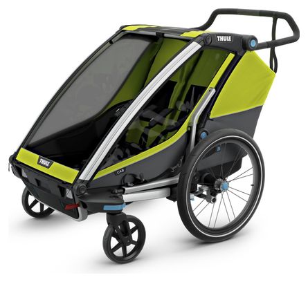Thule Chariot Cab 2 Green Gray Childrens Trailer