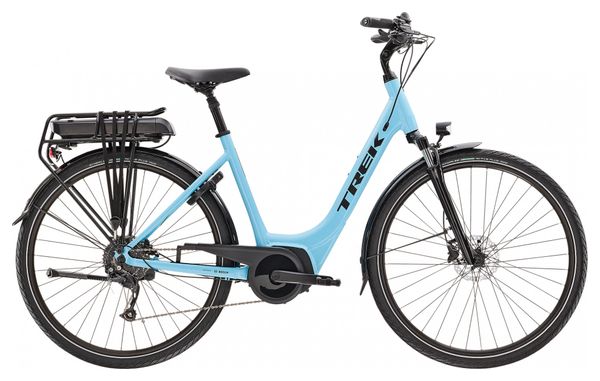 Vélo de Ville Électrique Trek Verve+ 2 Lowstep Bosch 500wh Shimano Altus 9V Azure