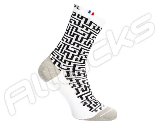 Rafal Labyrinthe Socks Bianco Nero