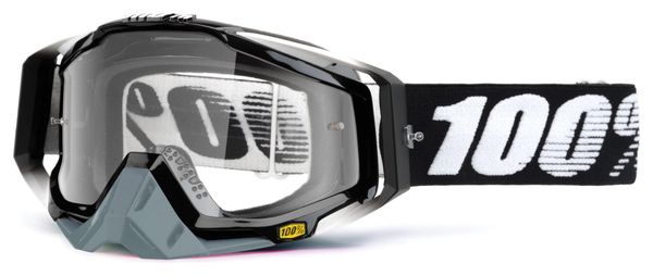 Gafas 100% Racecraft Abyss Goggle Black Frame Clear