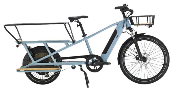 Bici elettrica da carico Longtail B'twin Elops R500E Microshift 8V 26/20'' 672 Wh Blue 2022