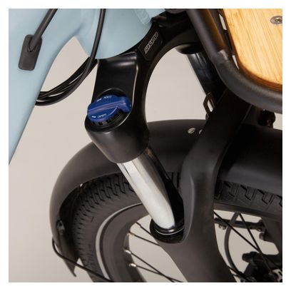 Bicicleta de carga eléctrica Longtail B'twin Elops R500E Microshift 8V 26/20'' 672 Wh Azul 2022