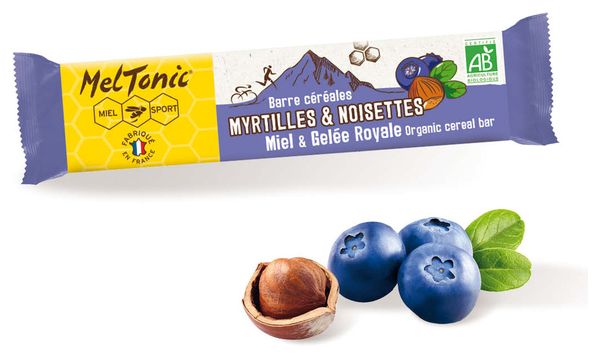Meltonic Organic Cereal Energy Bar Blueberry Hazelnut 30g