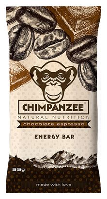 CHIMPANZEE Energy Bar 100% Natural Chocolat Expresso 55g VEGAN