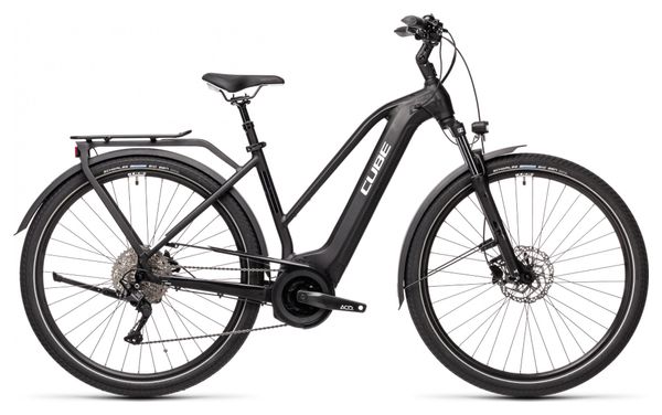 Vélo de Ville Électrique Cube Touring Hybrid Pro 625 Trapeze Shimano Deore 10V 625 Wh 700 mm Noir 2021