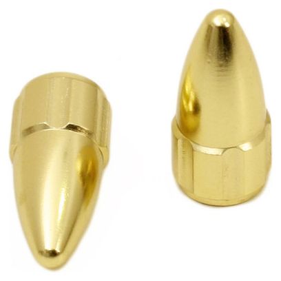MSC Aluminiumkappen Presta Ventil / Ventil Small Gold (Paar)