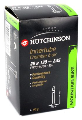 HUTCHINSON Inner Tube STANDARD 26 x 1.70 to 2.35 Presta