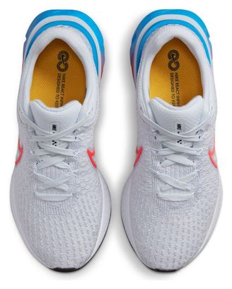 Nike React Infinity Run Flyknit 3 Grey Pink Blue Women's Running Shoes