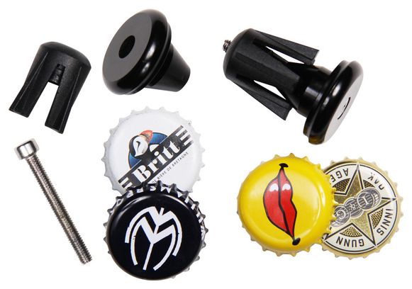 SB3 Bar End Plugs with Insert for Beer Black
