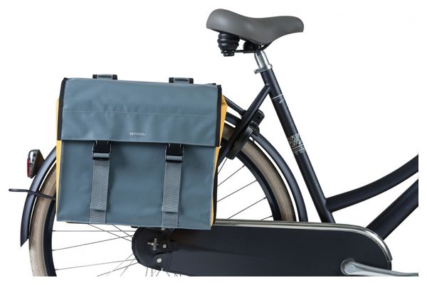 Basil Urban Load double bicycle bag 48-53 liter stormy grey/gold