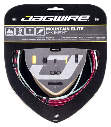 Kit Câble et Gaine VTT Jagwire Mountain Elite Link pour Dérailleur Rouge 