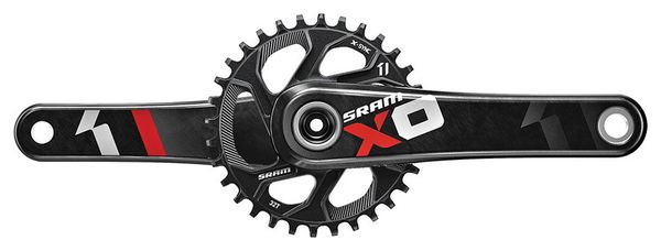 SRAM X01 GXP (Not Included) 11 Speed Crankset + 32t Chainring Red