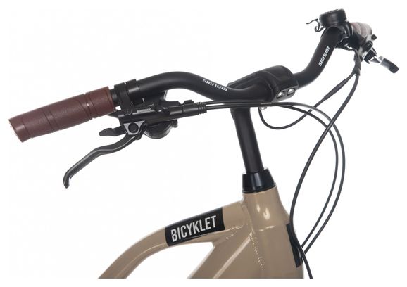 Bicicleta eléctrica urbana Bicyklet Camille Shimano Acera/Altus 8S 504 Wh 700 mm Beige marfil