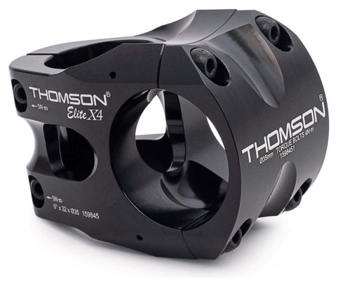 Potence Thomson Elite X4 35 mm 0° Noir